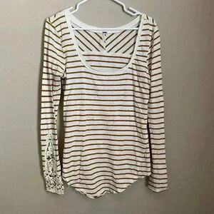 Free People‎ Cotton Long Sleeve Shirt Size Large